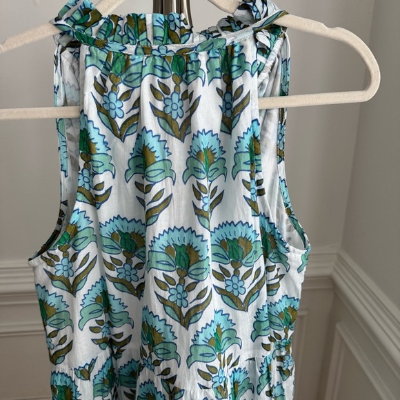 NWOT Calypso St. Barth Floral Sleeveless Dress in Blue, White and Green Size M - Picture 4 of 6